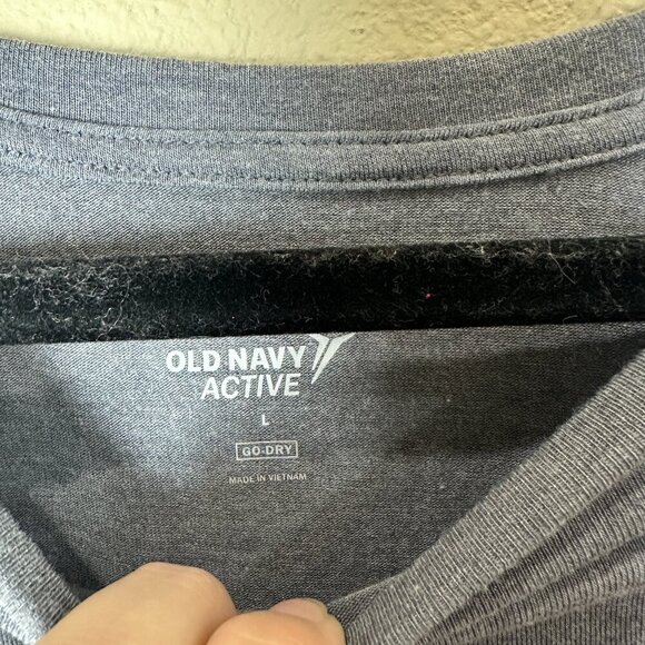 OLD NAVY ACTIVE Grey Soft Athletic Long Sleeve T Shirt w Thumbholes Size Large - Picture 2 of 8